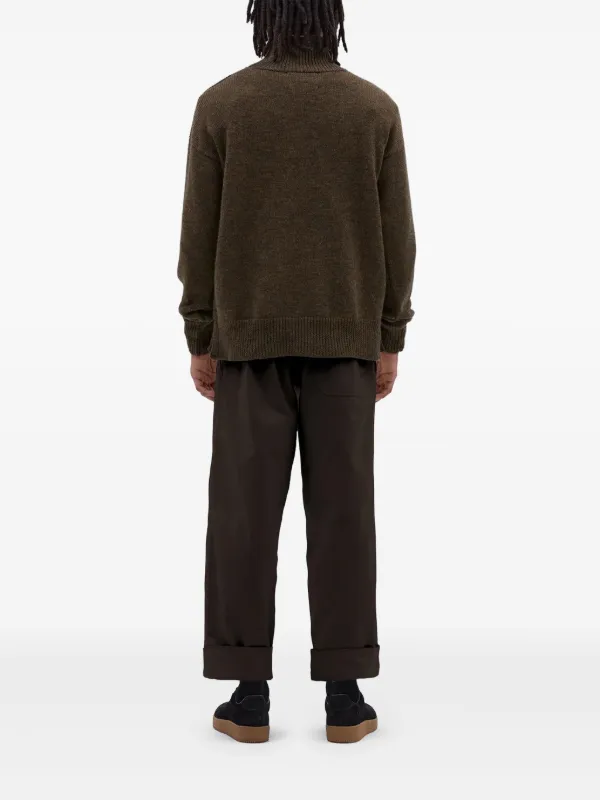 Margaret Howell roll-neck Merino Sweater | Brown | FARFETCH