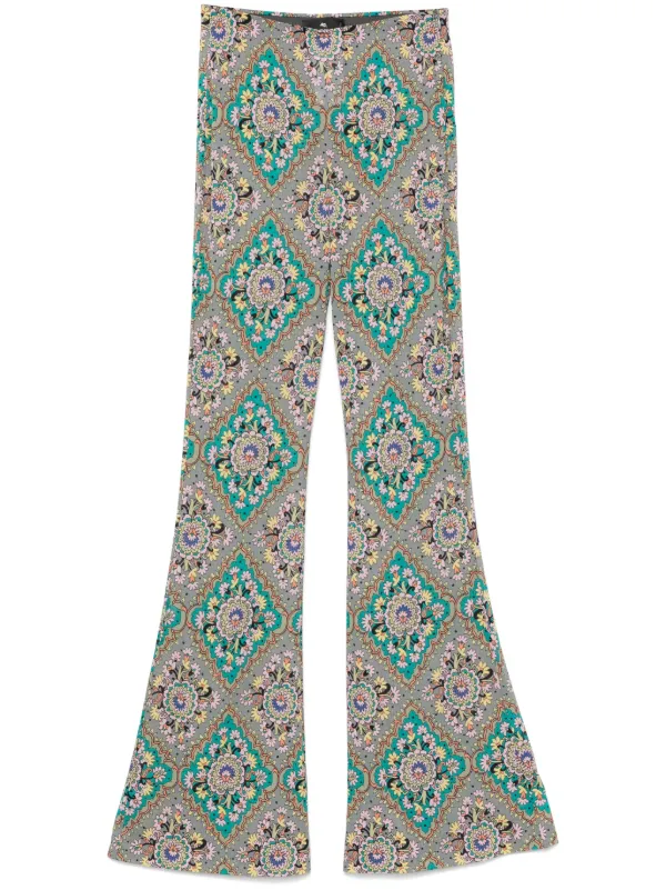 【ETRO】フローラル フレア パンツ ETRO フローラル フレアパンツ | ブラック | FARFETCH JP