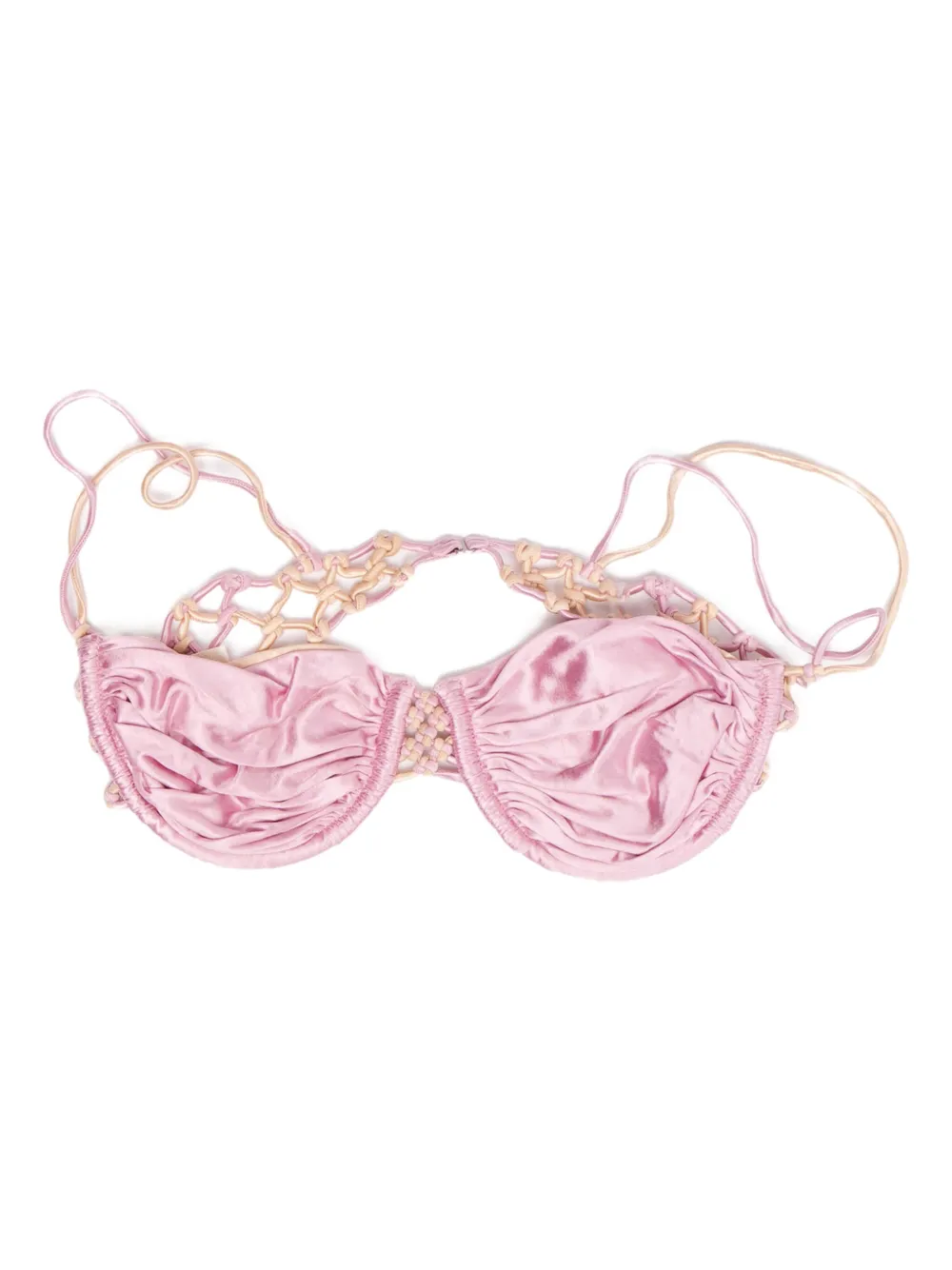 Isa Boulder Twin Bikini Top In Pink