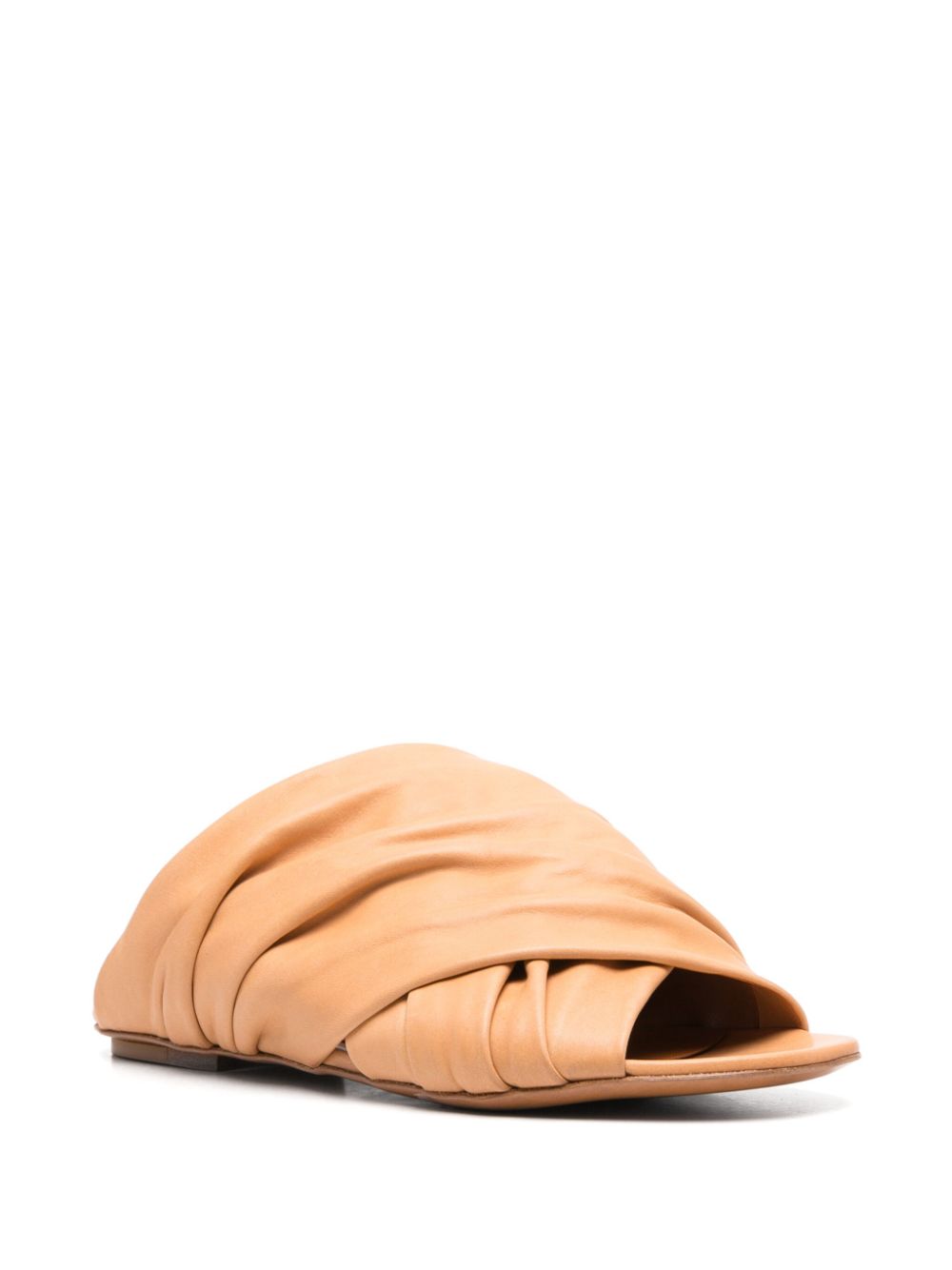 Forte Forte leather slides - Bruin