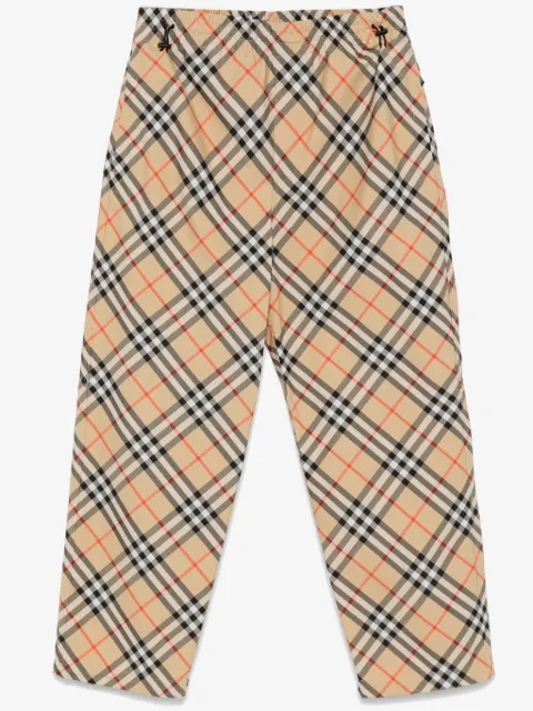 Burberry check twill trousers