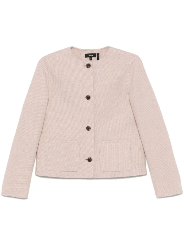 Theory Twill Jacket in Brown