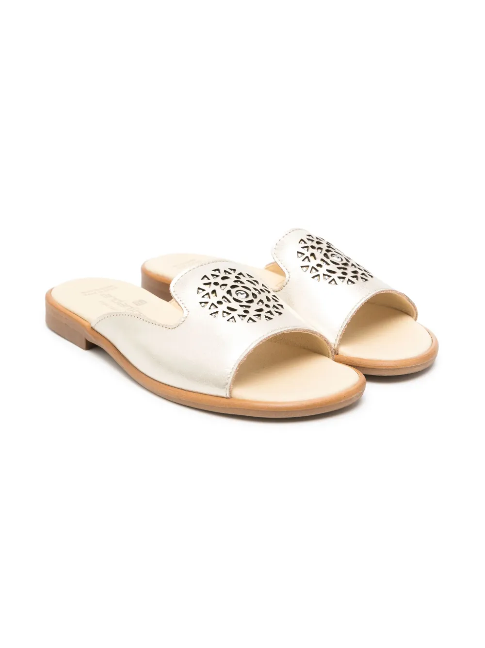 ANDANINES crystal-embellished slides Gold