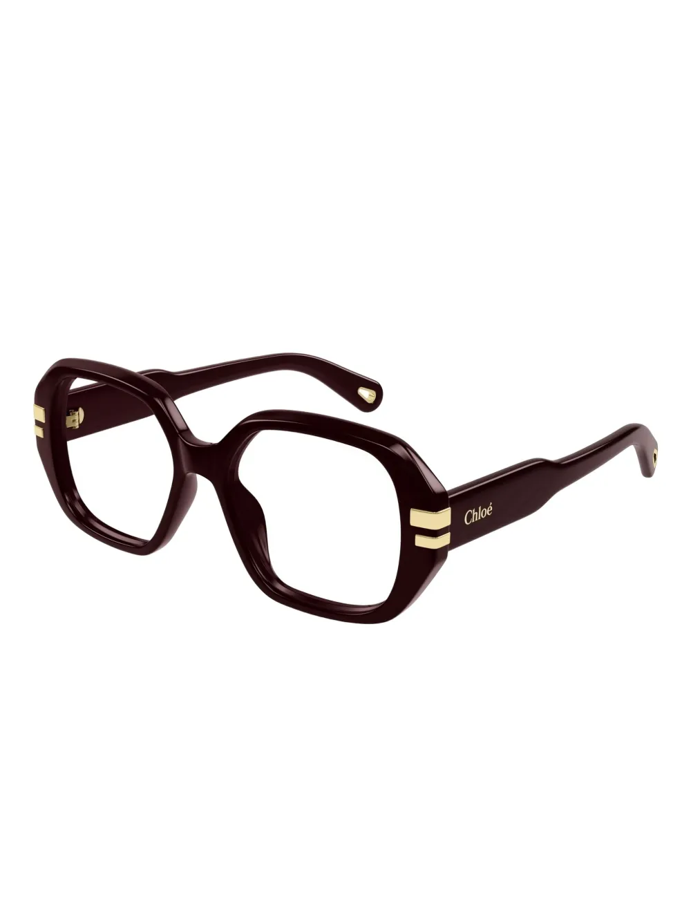 Chloé Eyewear Zonnebril met oversized montuur Rood