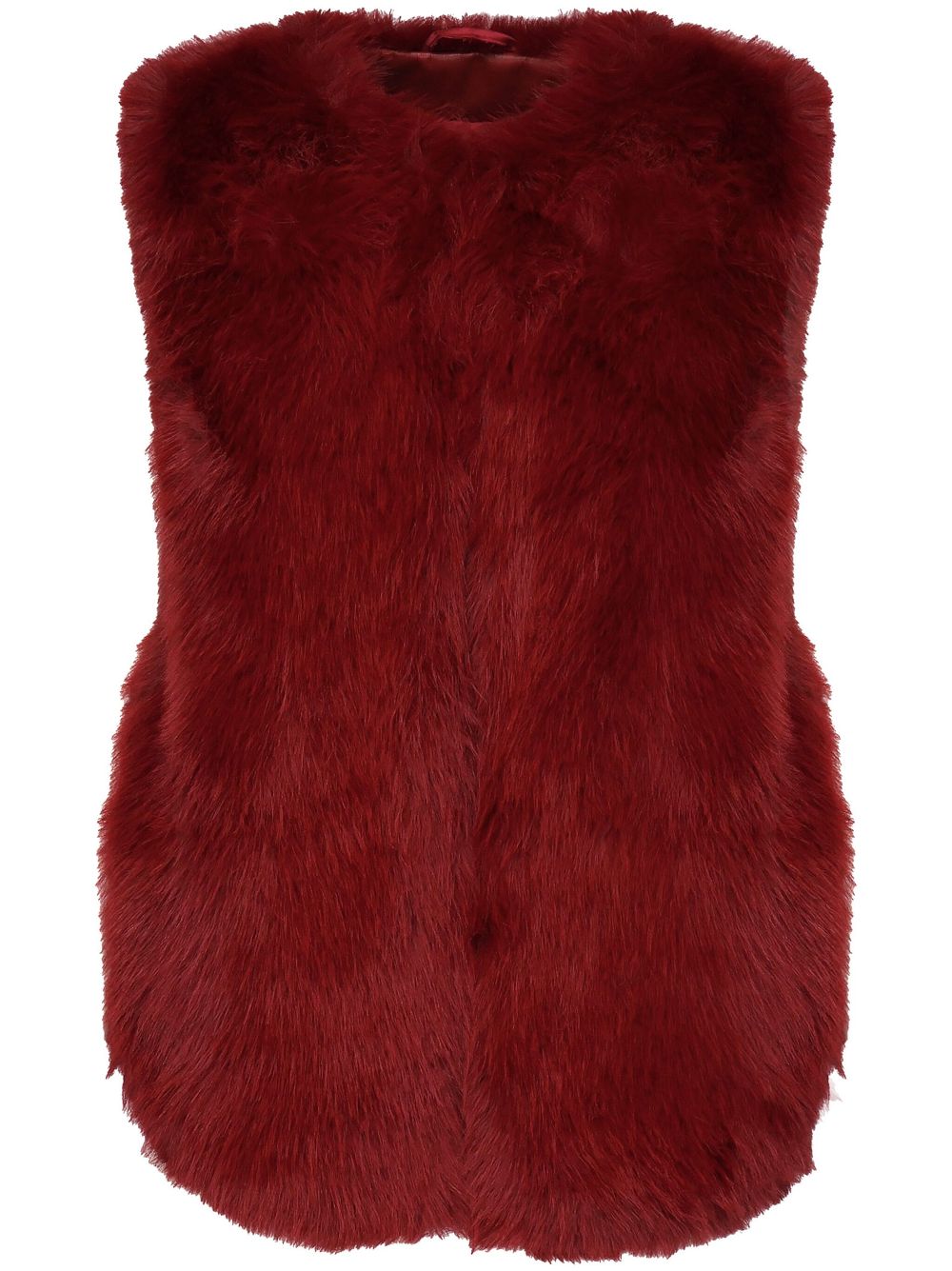 V°73 faux-fur gilet - Red