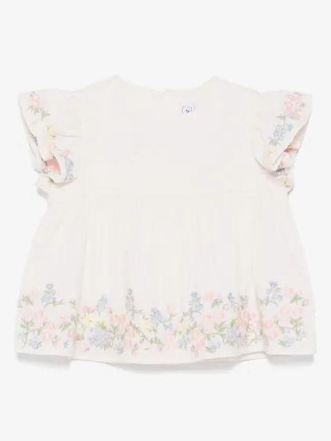 Tartine Et Chocolat blusa y bloomers con bordado floral