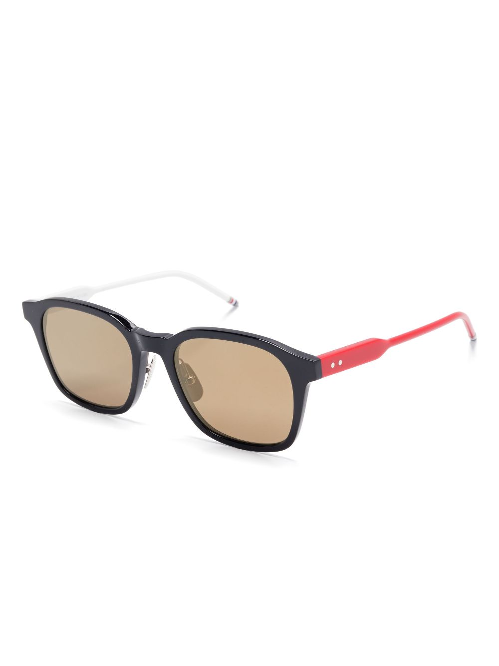 Thom Browne Eyewear Zonnebril met vierkant montuur - Zwart