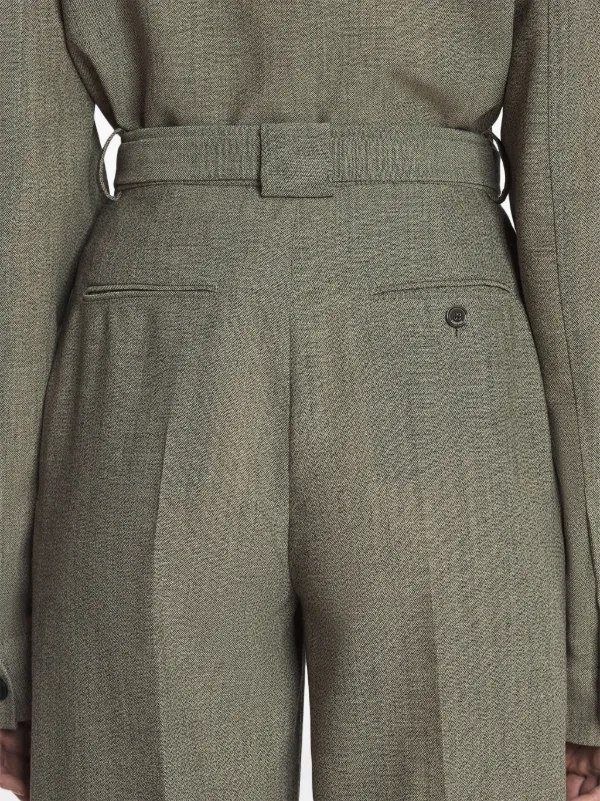 Lanvin wide-leg Wool Trousers | Grey | FARFETCH