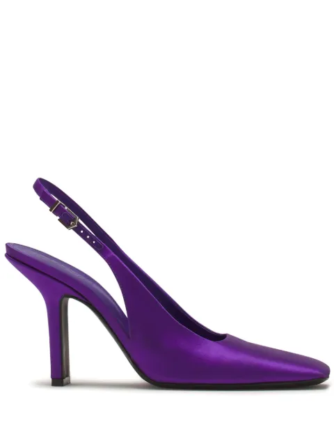 Lanvin satin slingback pumps