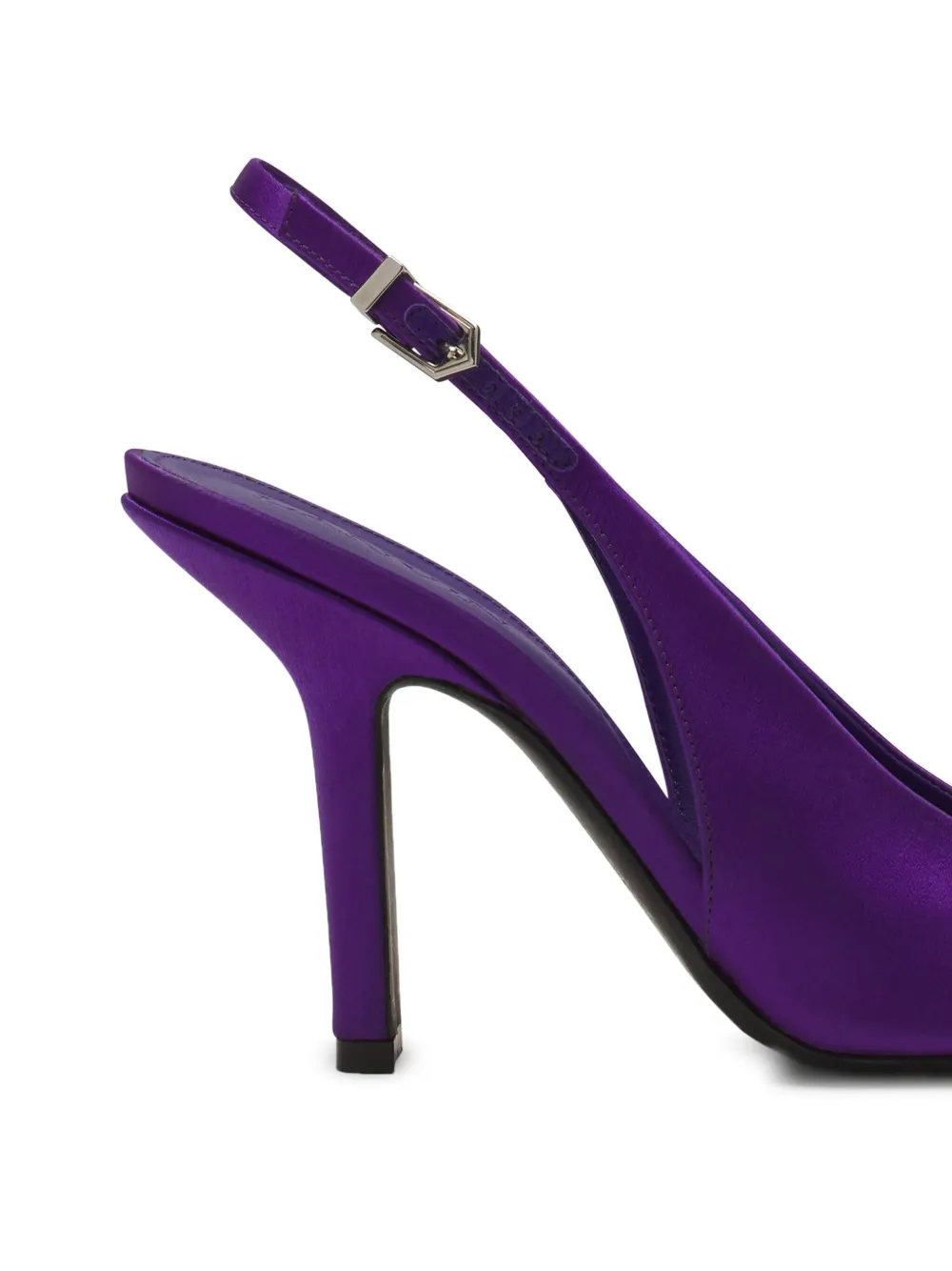 Lanvin satin slingback pumps Purple