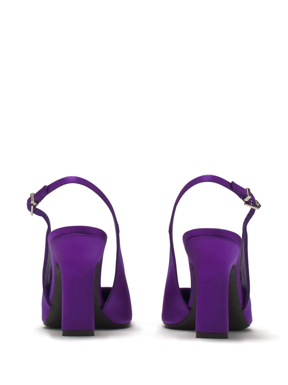 Lanvin satin slingback pumps Purple