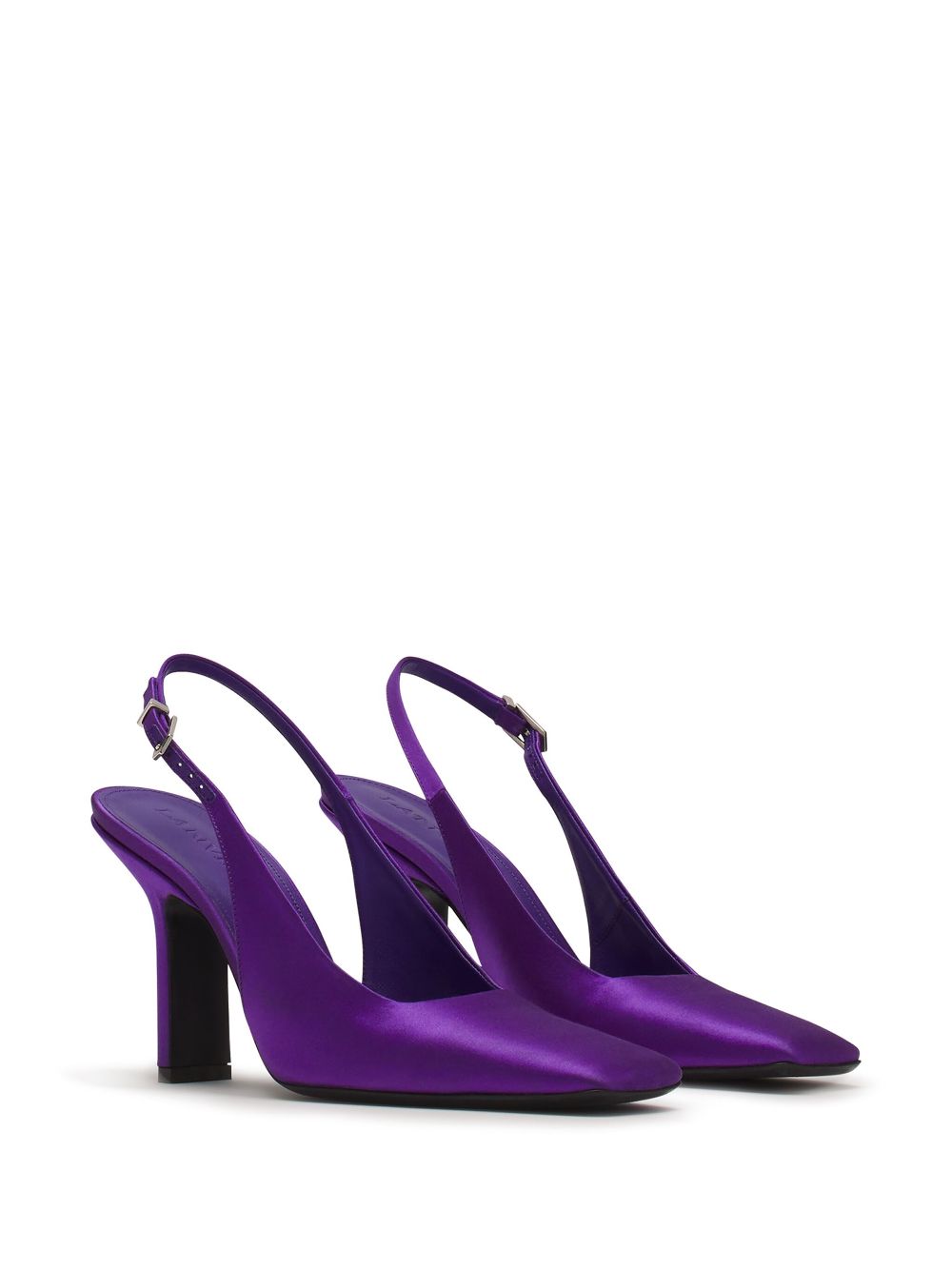 Lanvin satin slingback pumps - Purple