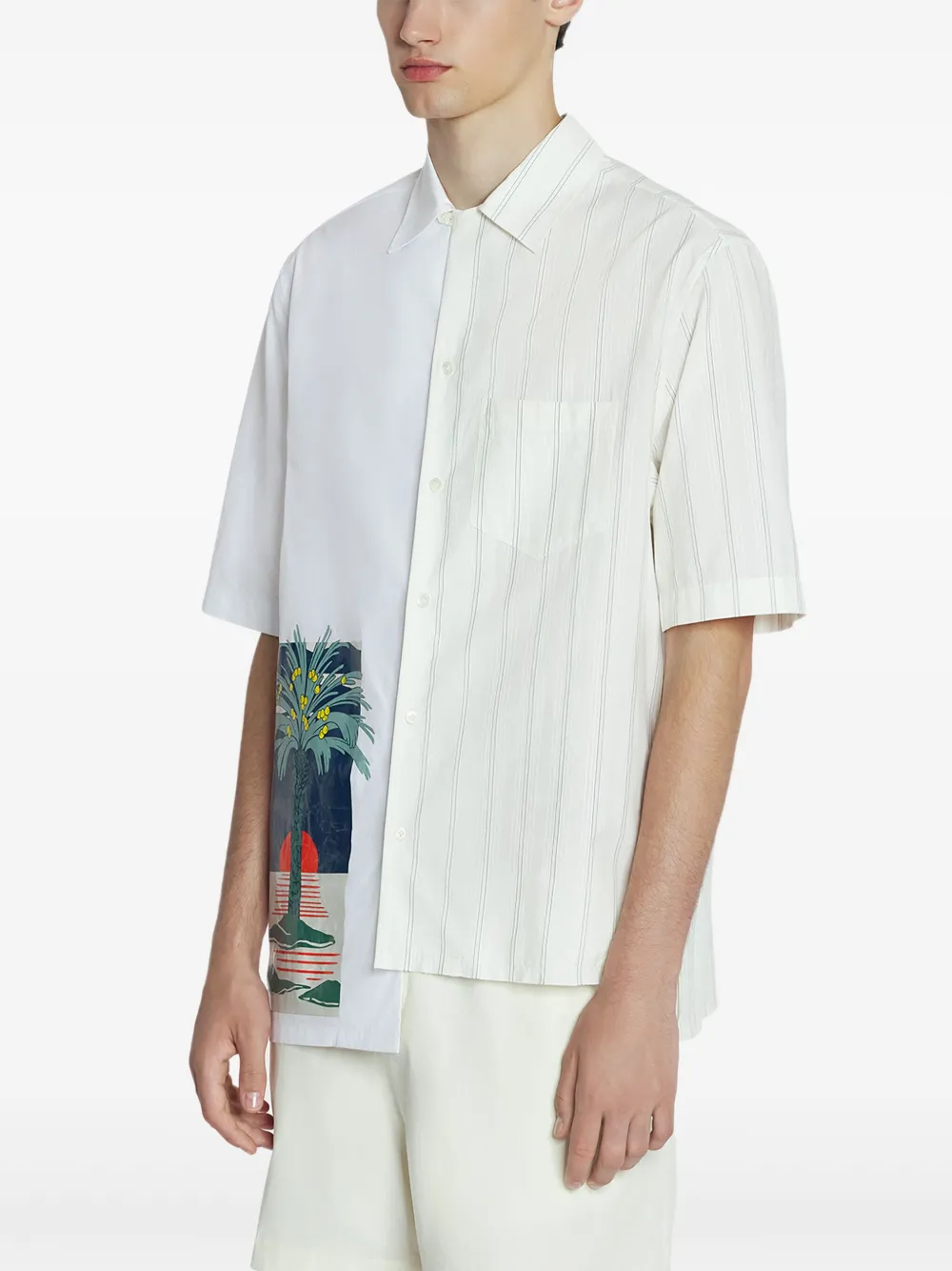 Lanvin Overhemd met vlakken Wit