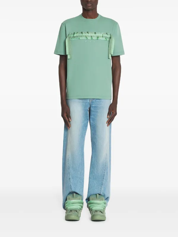 【関税込み】Lanvin グリーン Curb Side Tシャツ Lanvin Curb Lace T-shirt | Green | FARFETCH