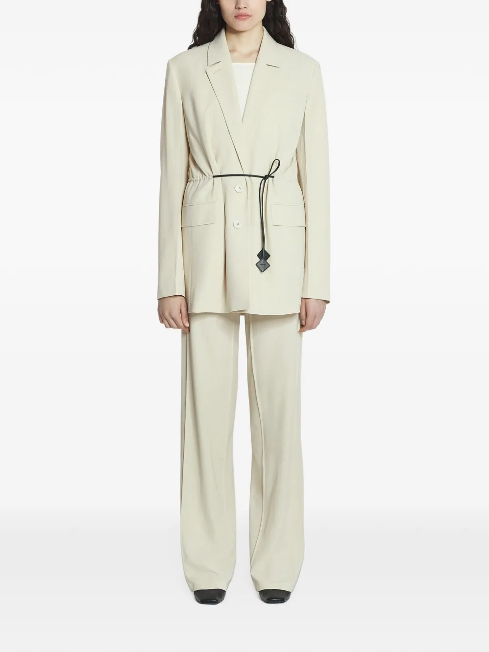 Lanvin Broek met ceintuur Beige