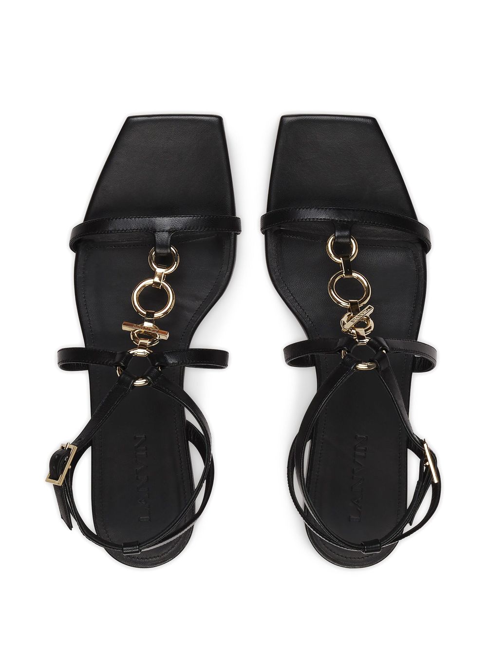 Lanvin Sandalen met schakelketting Zwart