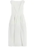 Lanvin V-back midi dress - White