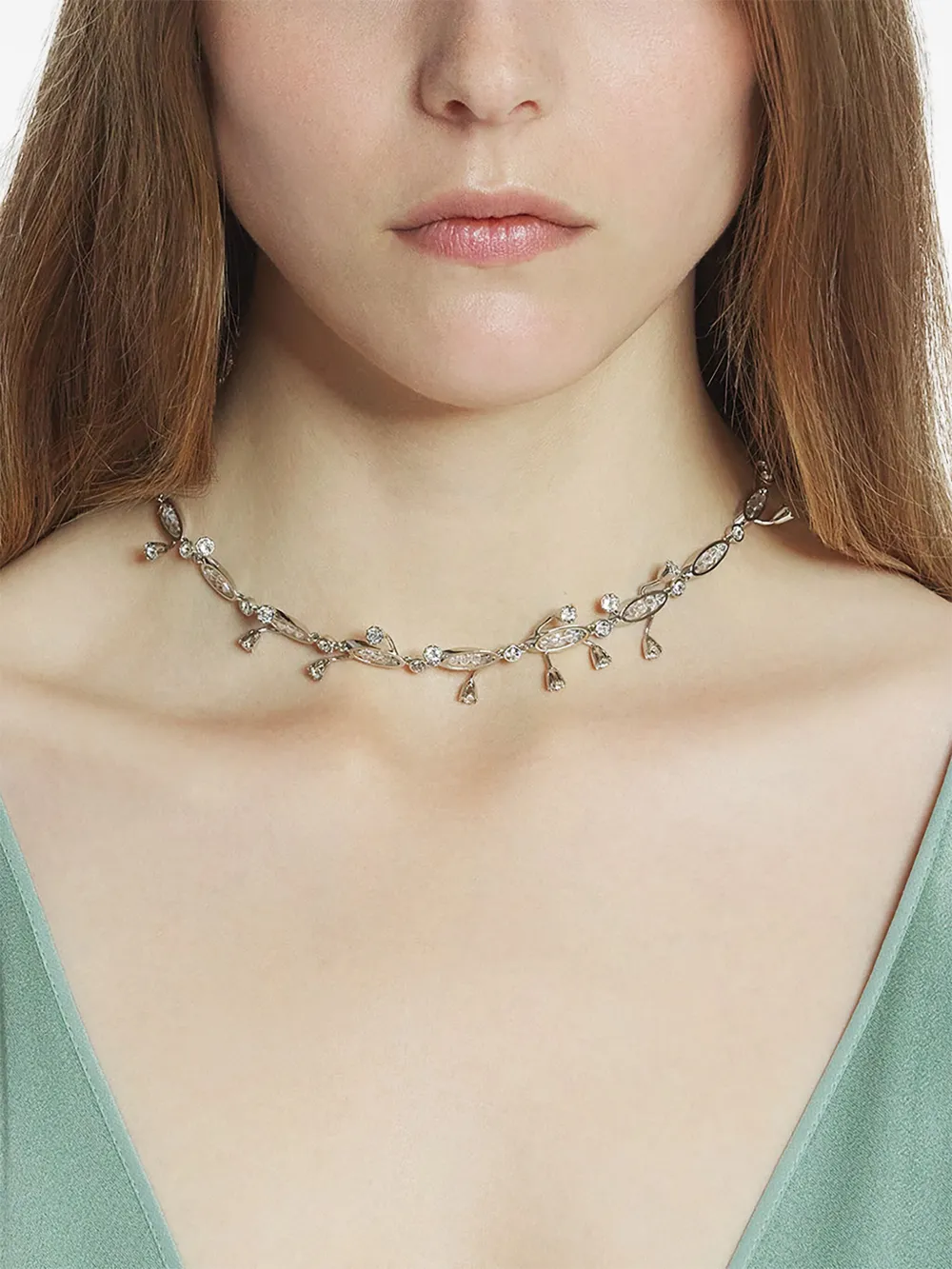 Lanvin Halsketting verfraaid met kristallen - Zilver