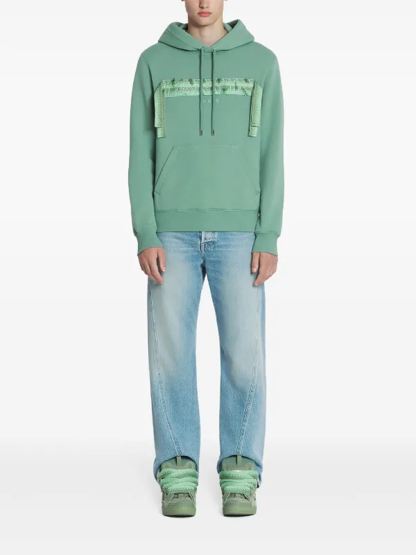 Lanvin Curb-lace Hoodie | Green | FARFETCH