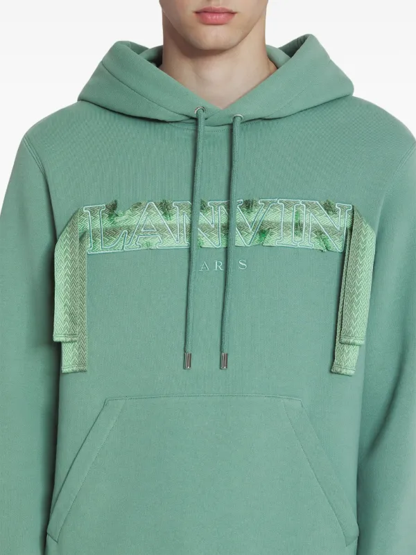 Lanvin Curb-lace Hoodie | Green | FARFETCH