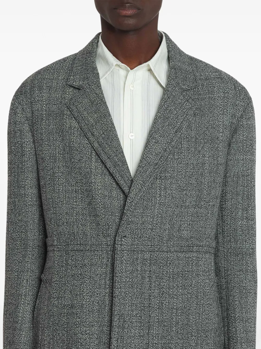 Lanvin Mantel met mélange-effect Grijs