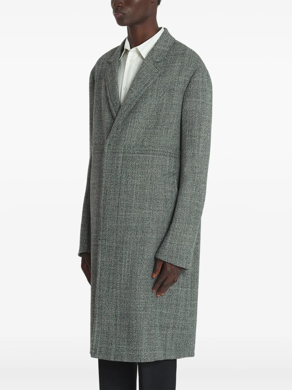 Lanvin Mantel met mélange-effect Grijs