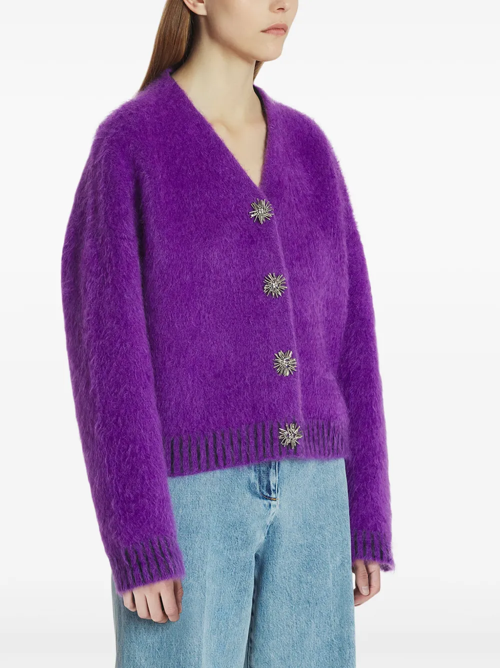 Lanvin Vest met geborsteld effect Paars