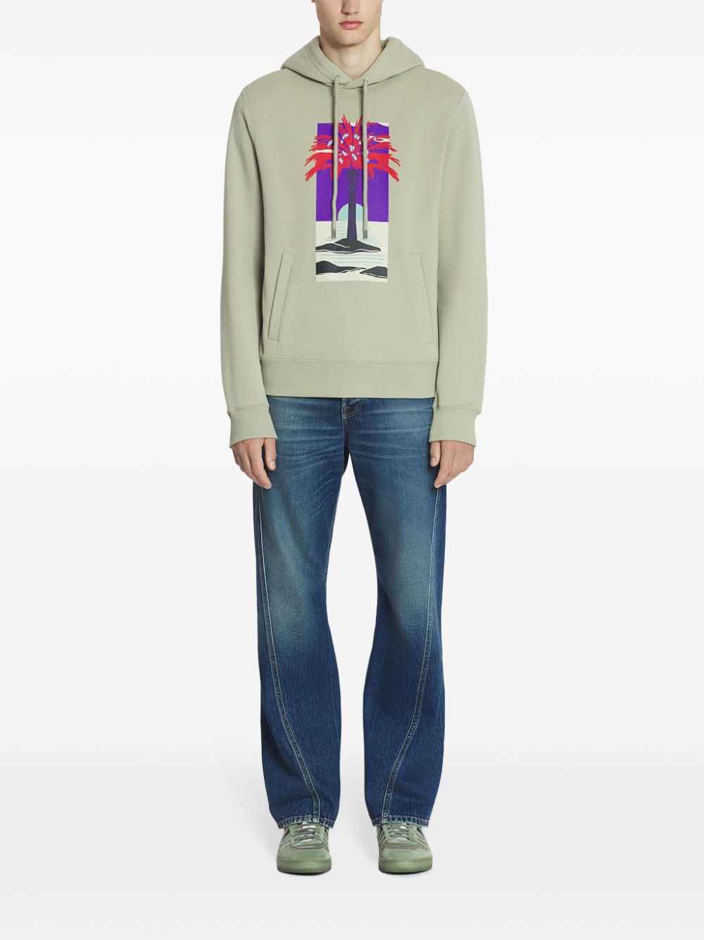 Lanvin printed hoodie - Groen