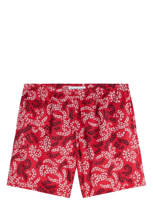 Short de bain à imprimé végétal - Lanvin - Modalova