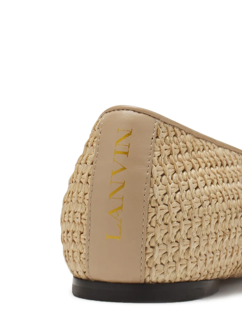 Lanvin raffia ballet flats Neutrals