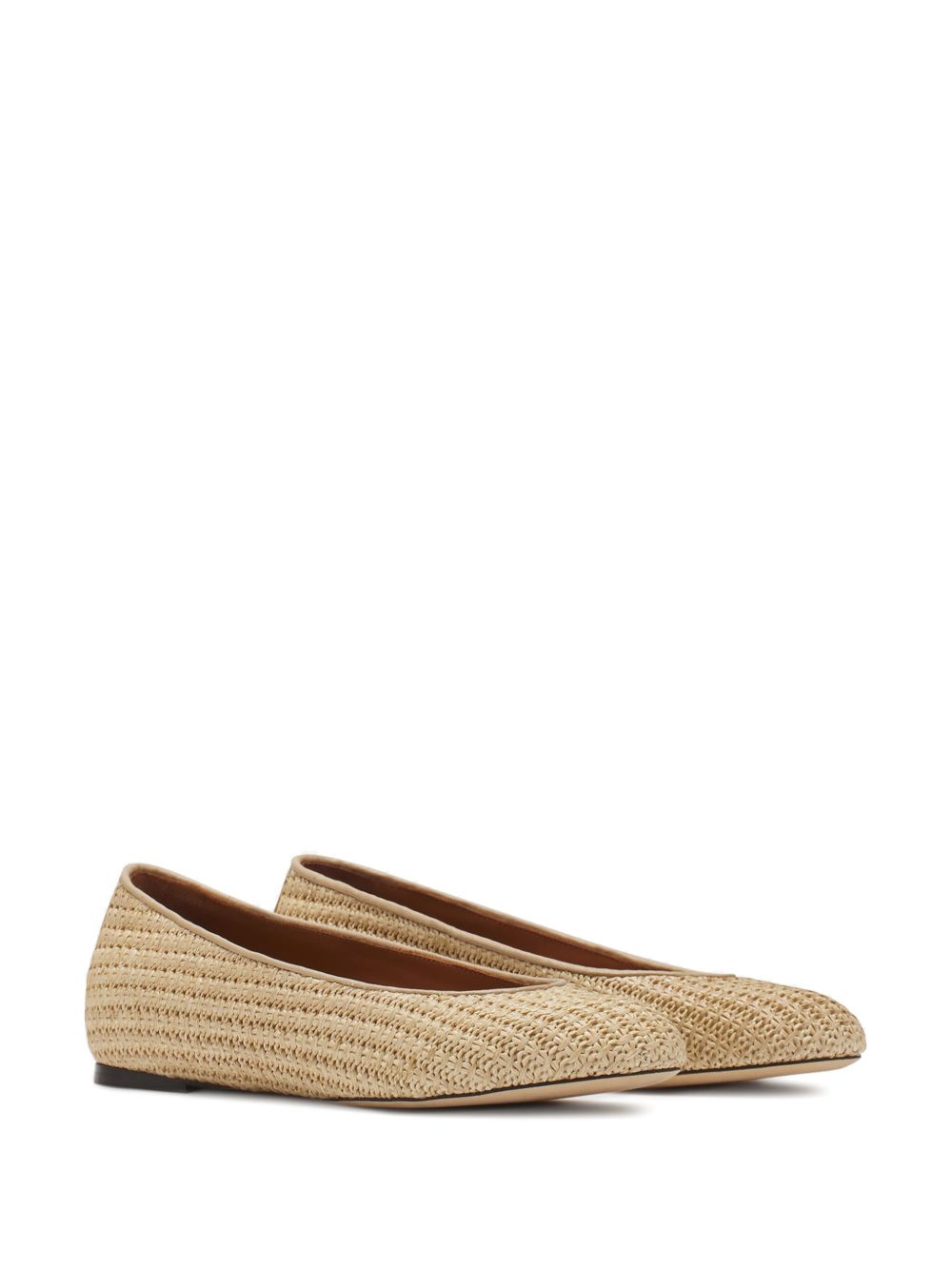 Lanvin Raffia ballerina's - Beige