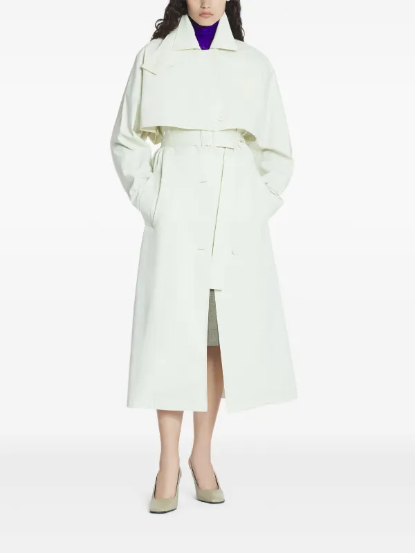 コート Lanvin Belted Trench Coat Lanvin Belted Trench Coat | White | FARFETCH UZ