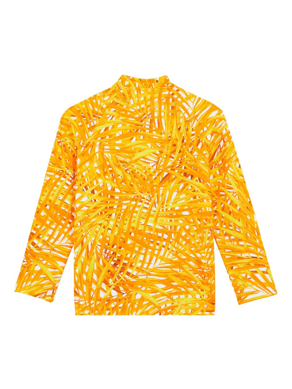 Vilebrequin Kids Palm Leaves shirt met rits - Oranje