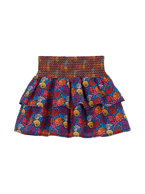 Vilebrequin Kids Noumea Sea Shells cotton skirt 