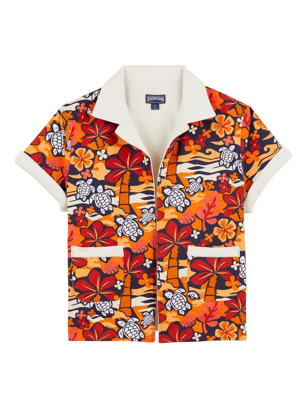 Vilebrequin Kids Monoi Turtles katoenen shirt Oranje