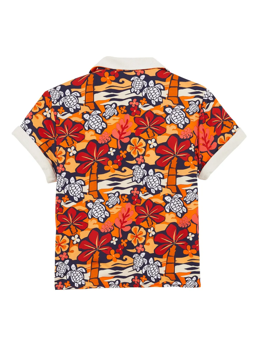 Vilebrequin Kids Monoi Turtles katoenen shirt Oranje