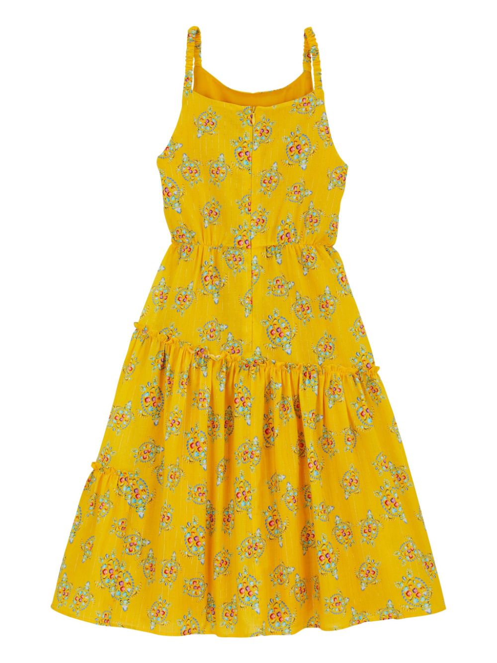 Vilebrequin Kids graphic-print midi dress - 115 CORN / YELLOW