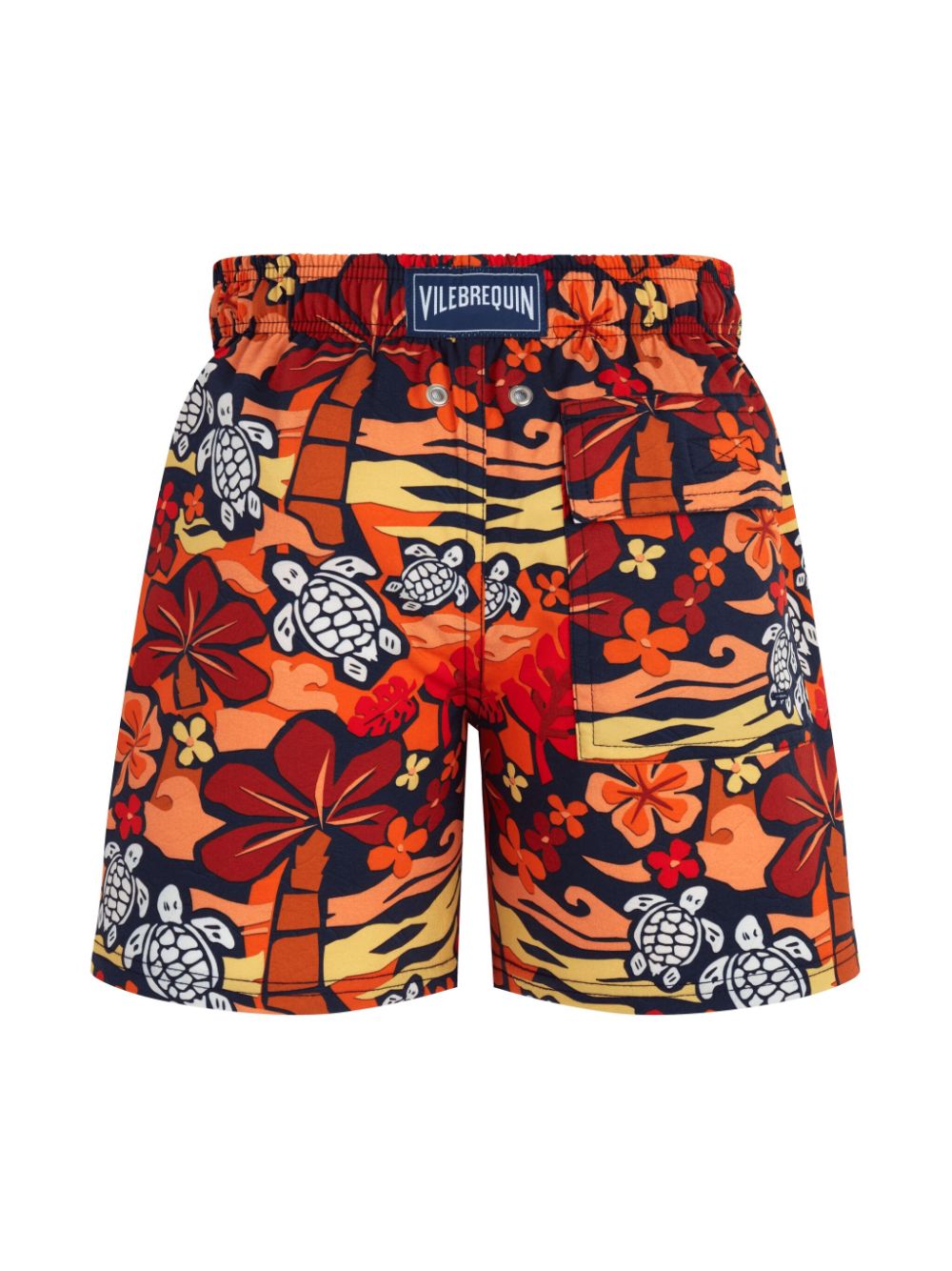 Vilebrequin Kids Monoi Turtles Stretch swim shorts - Oranje