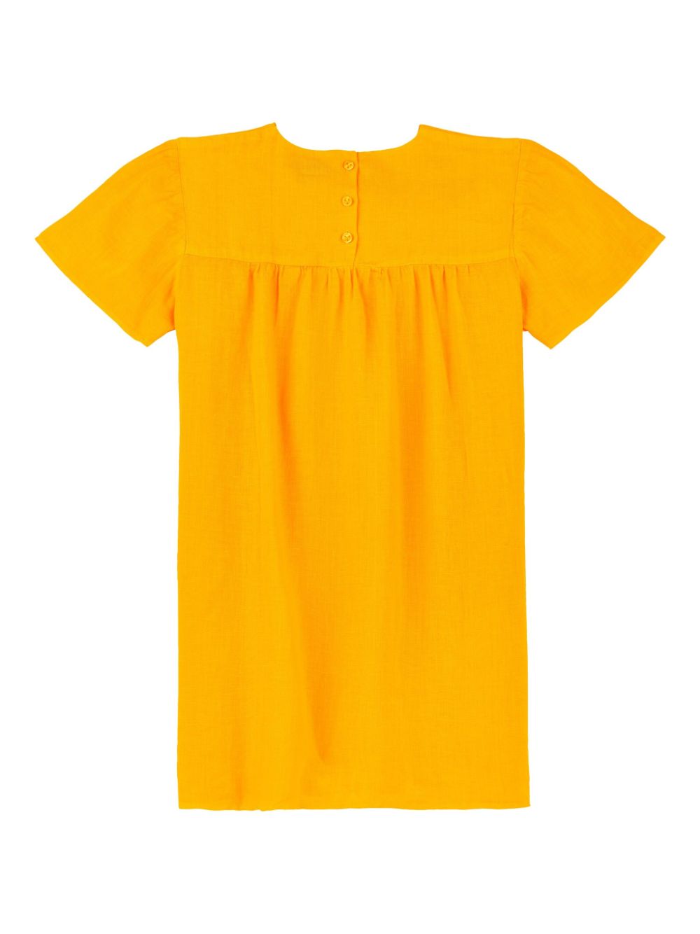 Vilebrequin Kids solid linen dress - Oranje