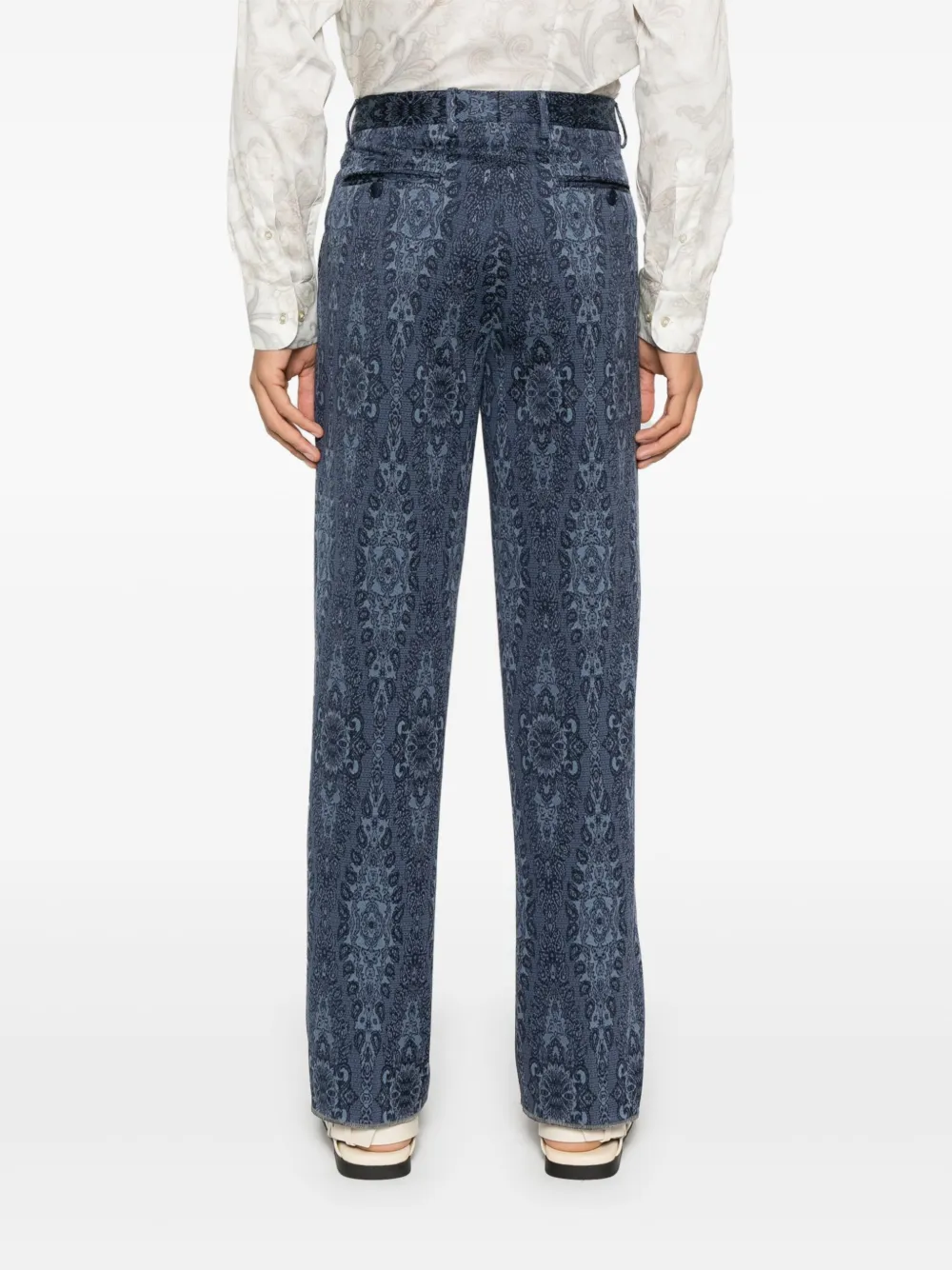 ETRO Broek met jacquard-patroon Blauw