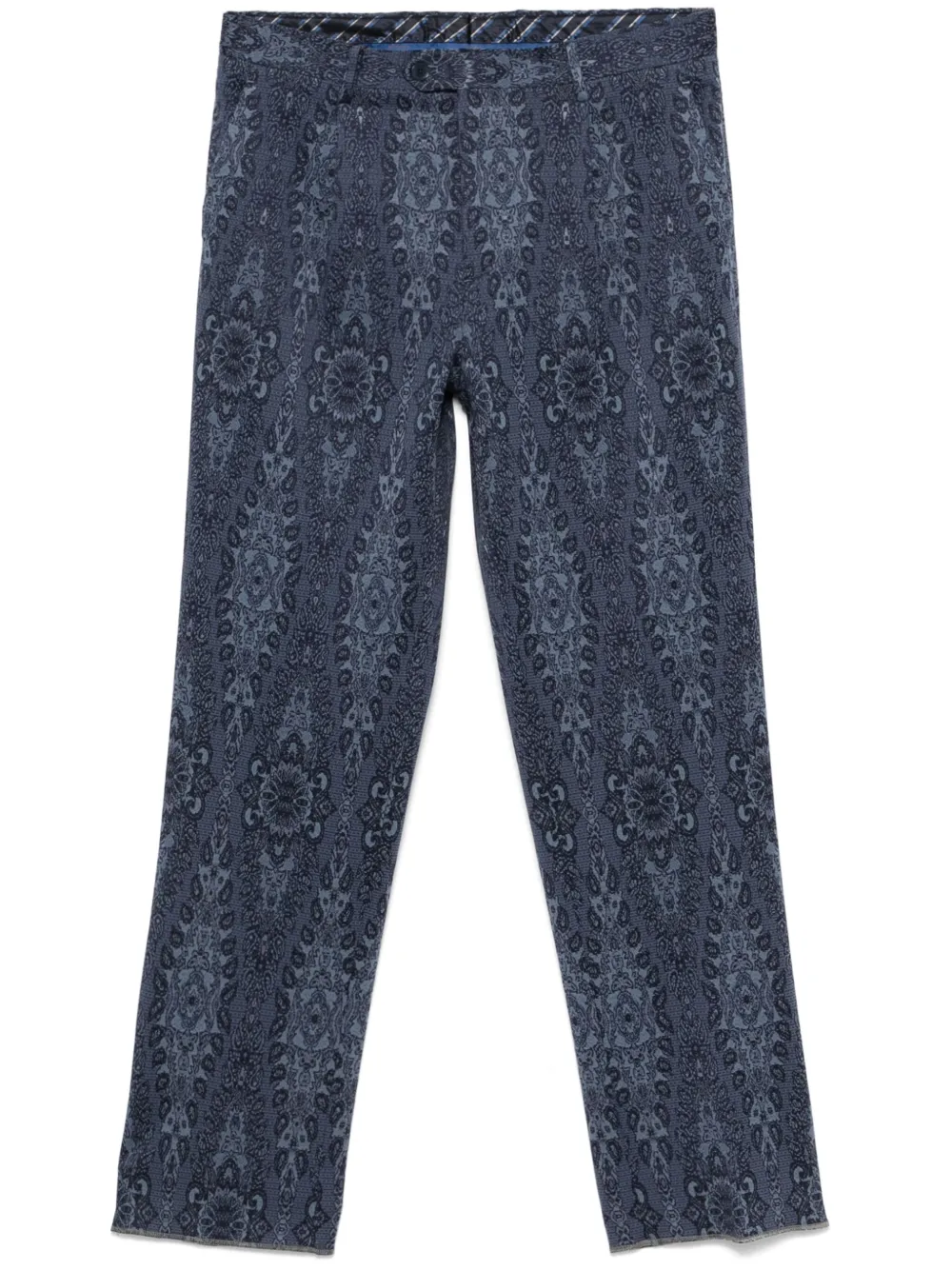 ETRO patterned-jacquard trousers | Blue | Image 1
