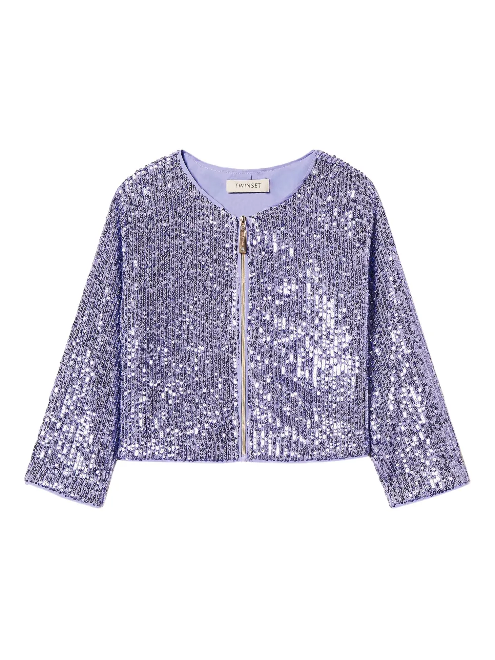 TWINSET Kids sequinned zip-up jacket | Purple | Image 1