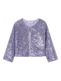 TWINSET Kids sequinned zip-up jacket - Purple