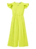TWINSET Kids pleated short-sleeve jumpsuit - Yellow