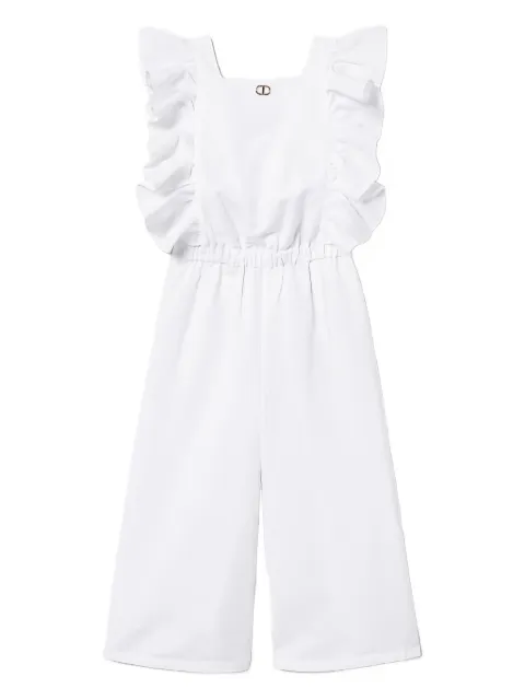 TWINSET Kids jumpsuit con pretina elástica y volantes