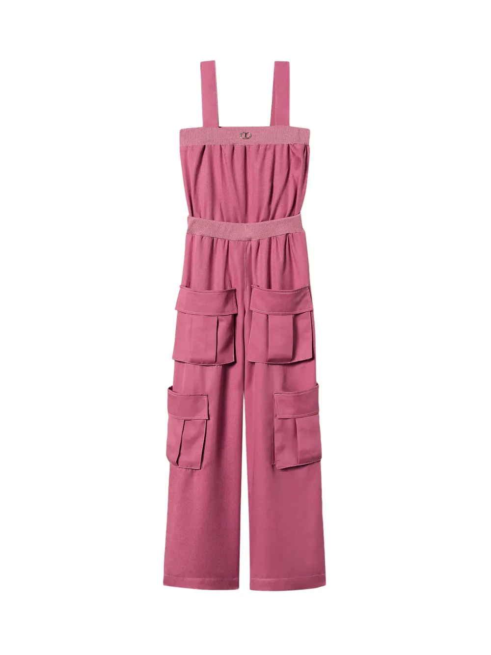 Twinset Logo-plaque Jumpsuit In Pink