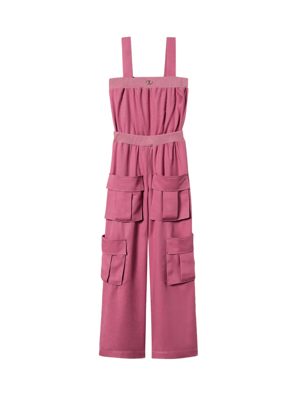 TWINSET Kids Jumpsuit met logoplakkaat Roze