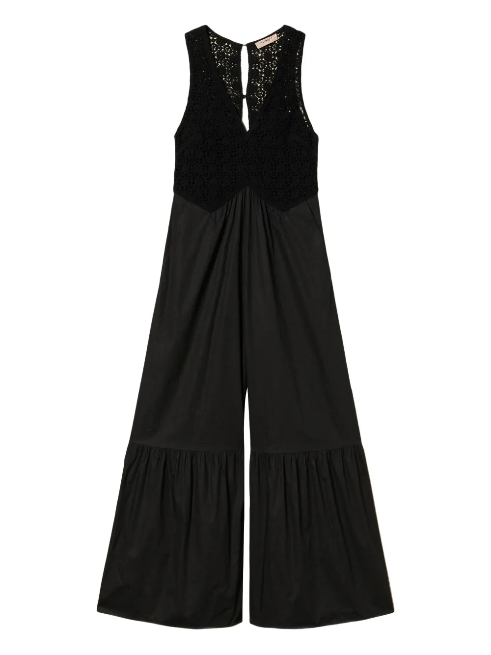 TWINSET Jumpsuit met gehaakt detail Zwart