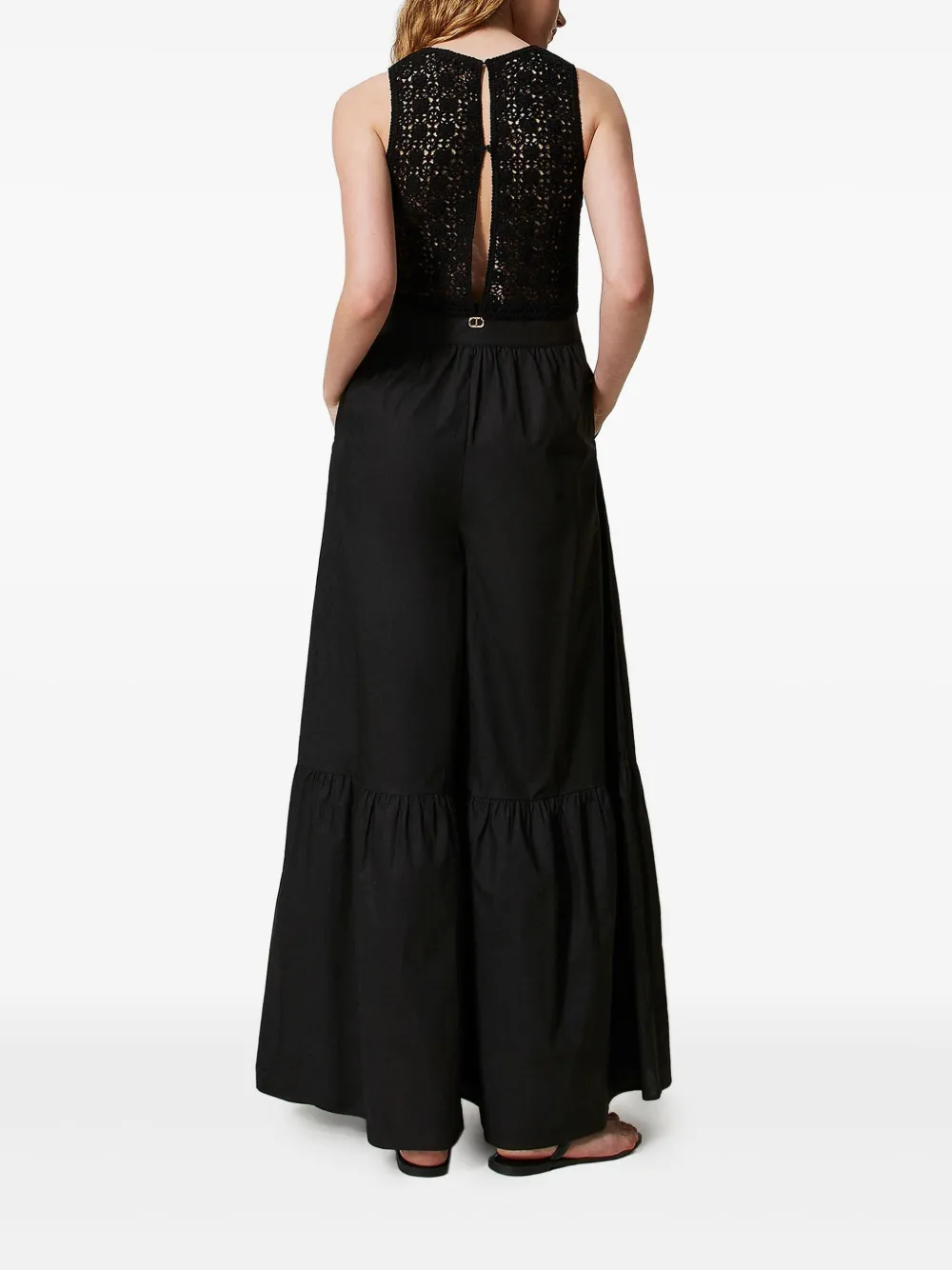 TWINSET Jumpsuit met gehaakt detail Zwart