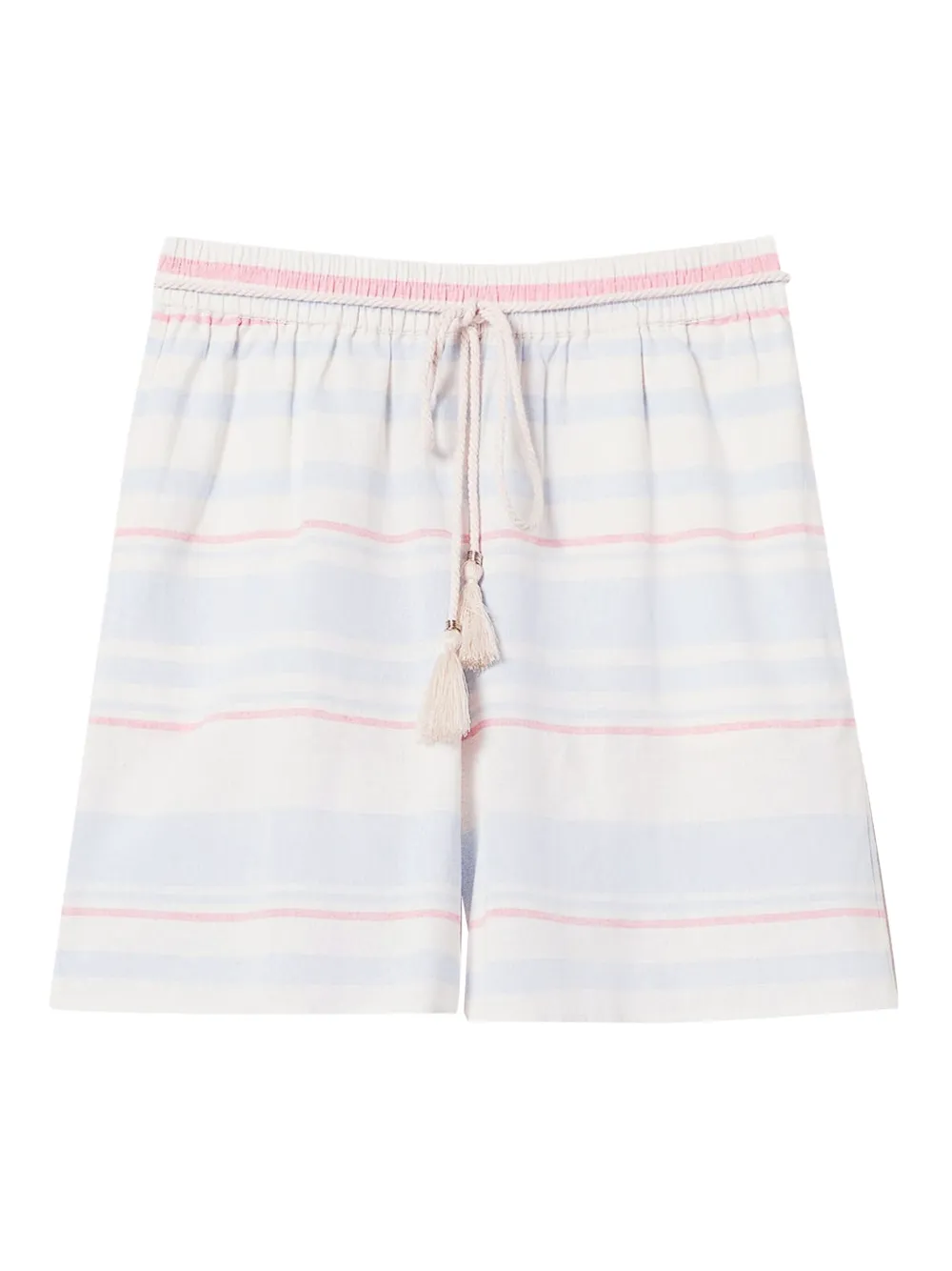 TWINSET Gestreepte shorts Beige